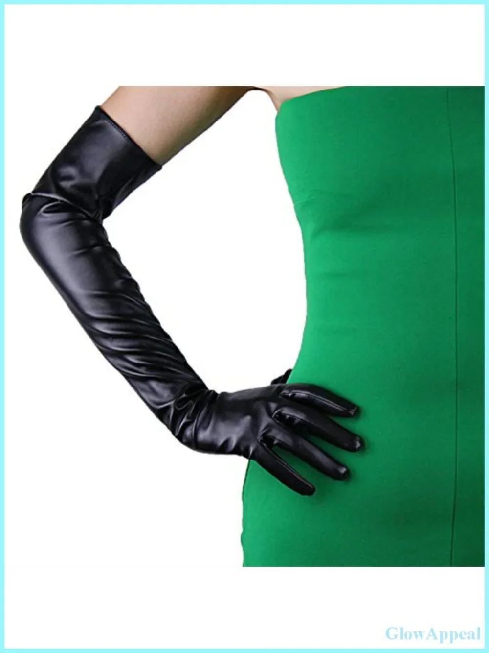 Faux Leather Opera Gloves 24 Inch Vintage Evening Party Cosplay
